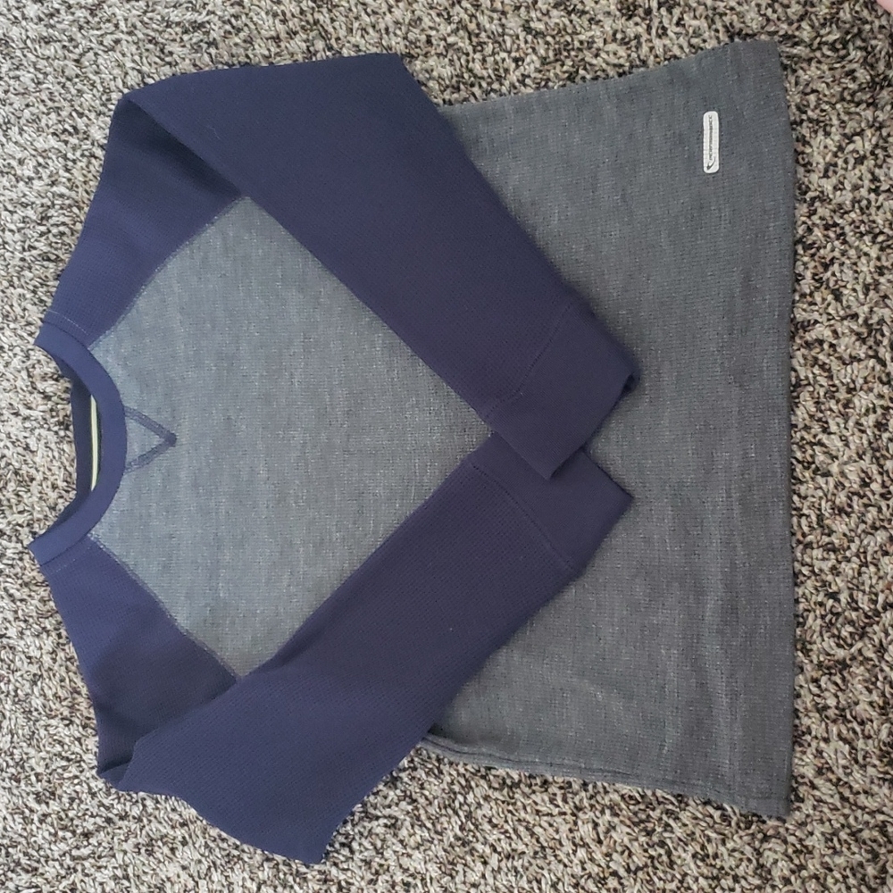 Kids l/s waffle shirt size S/8